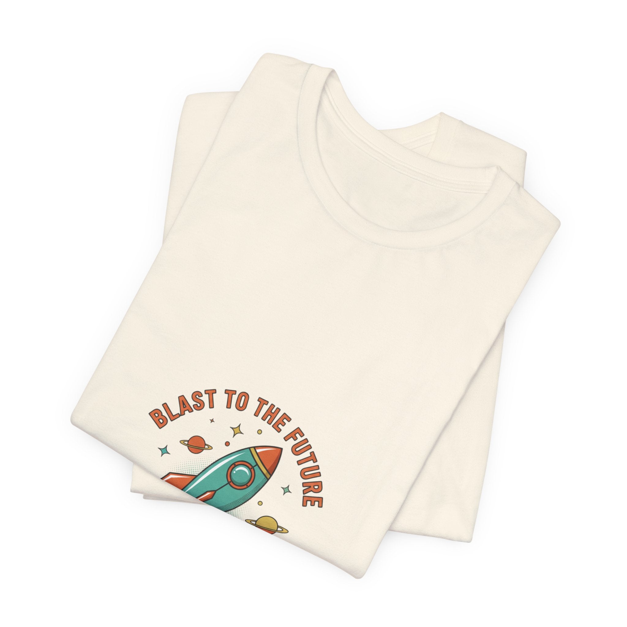 Blast to the Future Rocket Tee | mid-century space art, retro rocket graphic