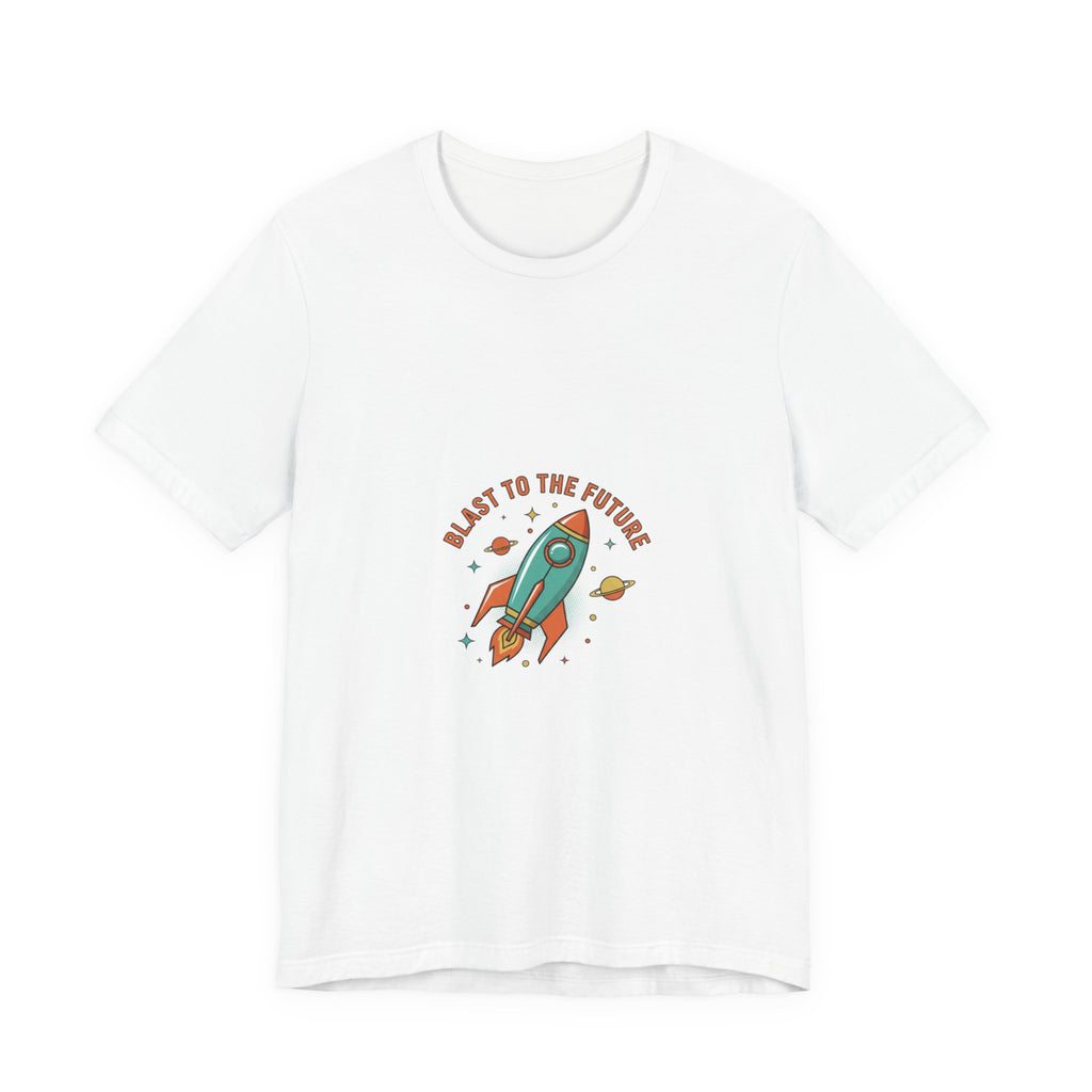 Blast to the Future Rocket Tee | mid-century space art, retro rocket graphic
