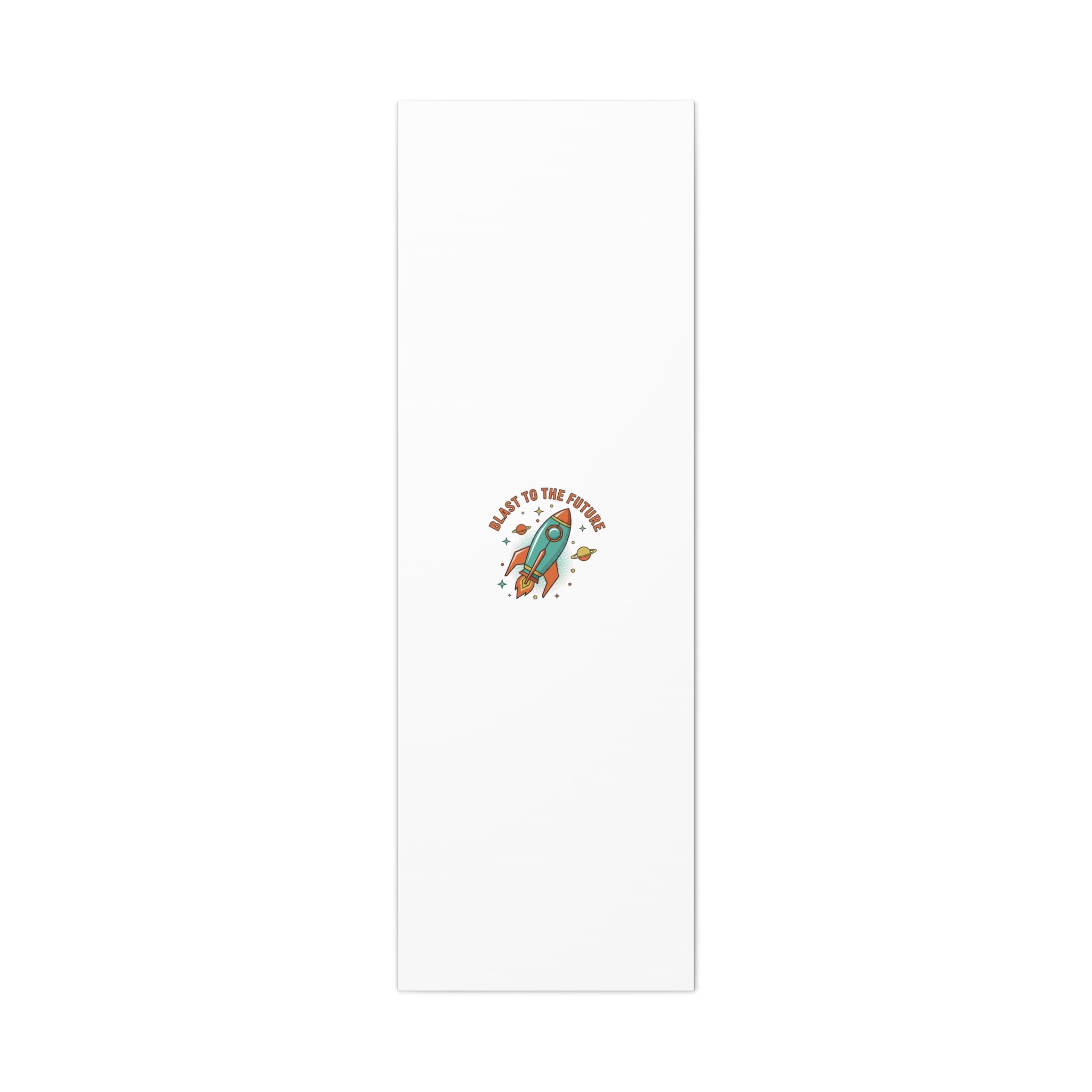 Retro Rocket Graphic Canvas | Mid-Century Space Art, Starburst Decor