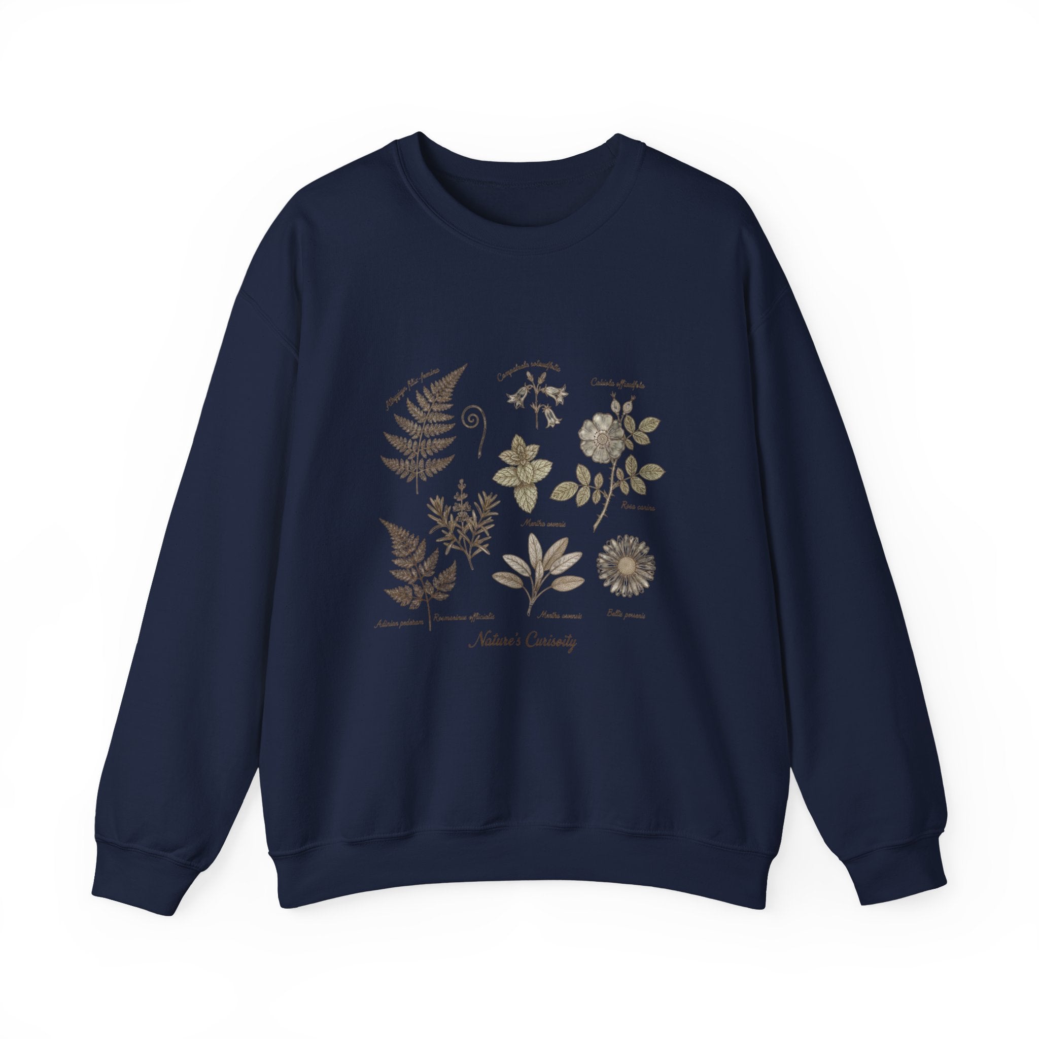 Botanical Illustration Crewneck Sweatshirt | vintage plant diagram, scientific nature art