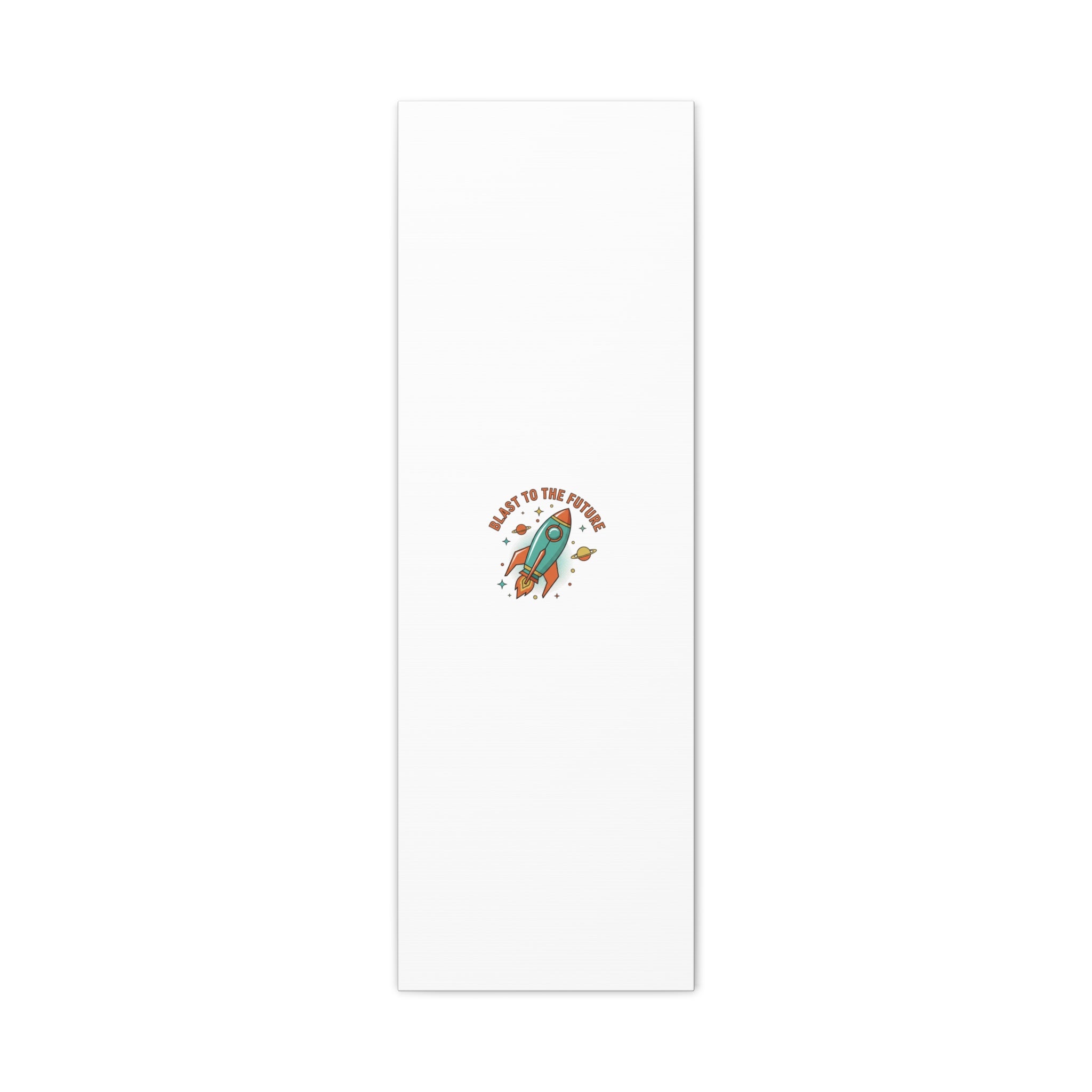 Retro Rocket Graphic Canvas | Mid-Century Space Art, Starburst Decor