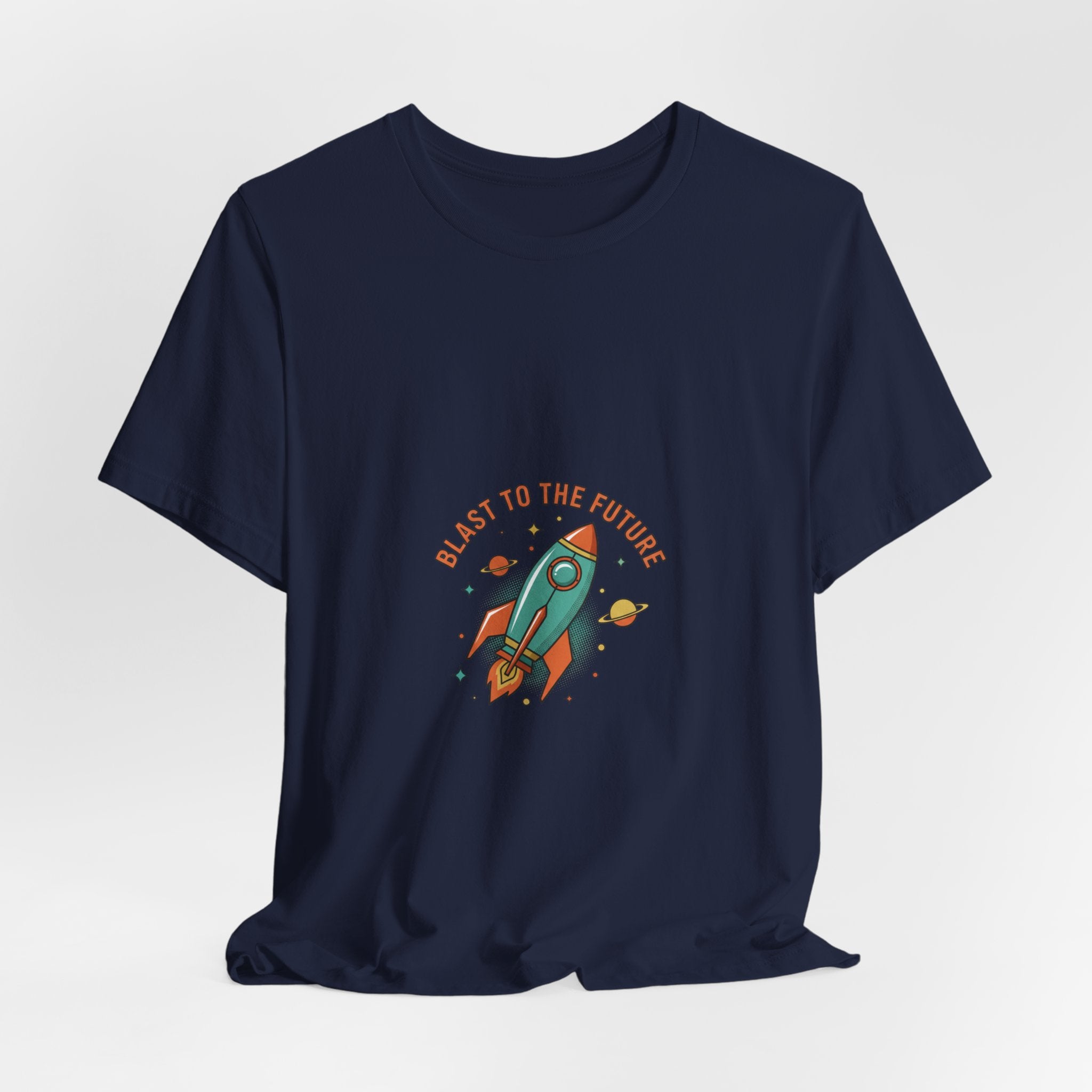 Blast to the Future Rocket Tee | mid-century space art, retro rocket graphic