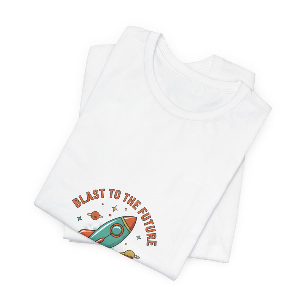 Blast to the Future Rocket Tee | mid-century space art, retro rocket graphic