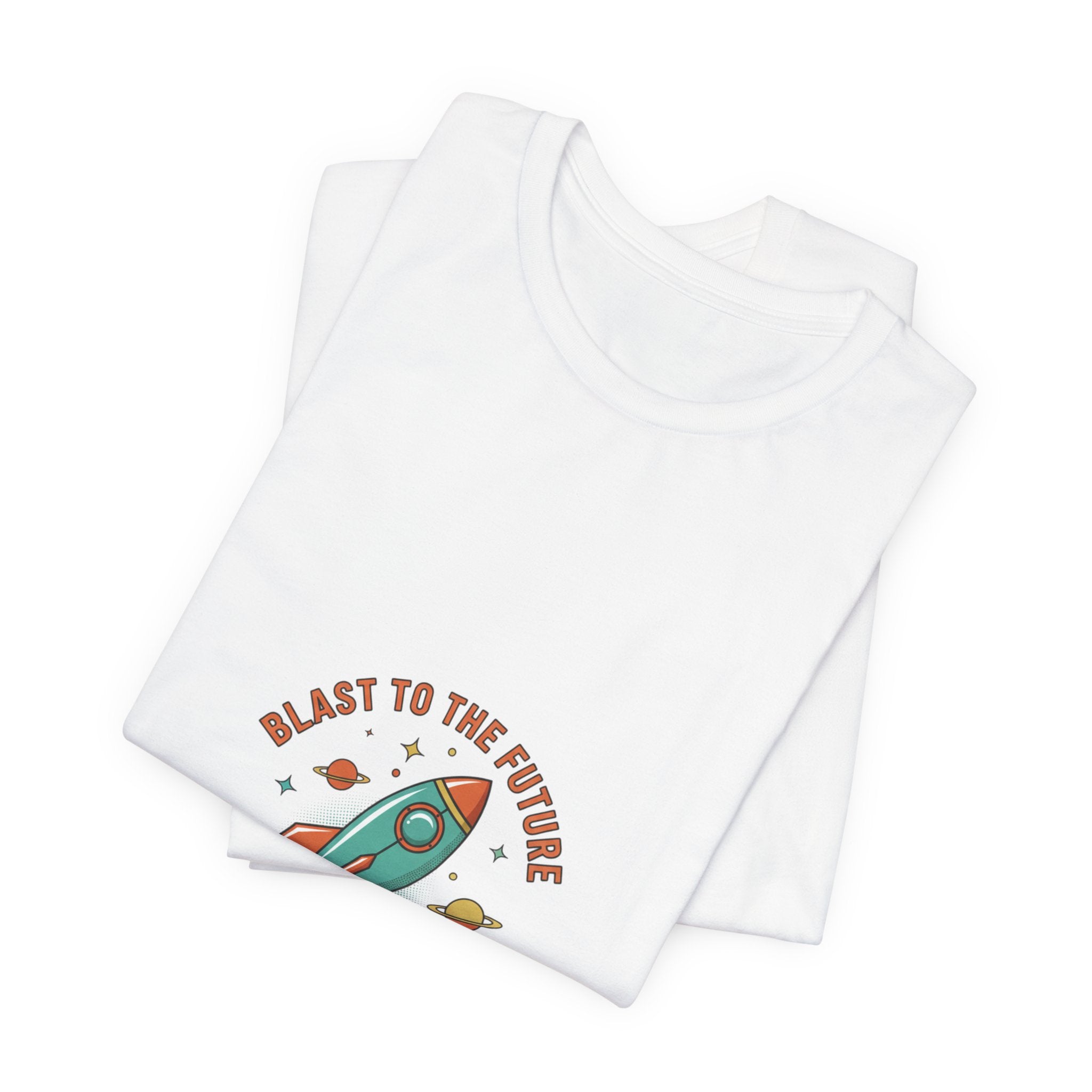 Blast to the Future Rocket Tee | mid-century space art, retro rocket graphic