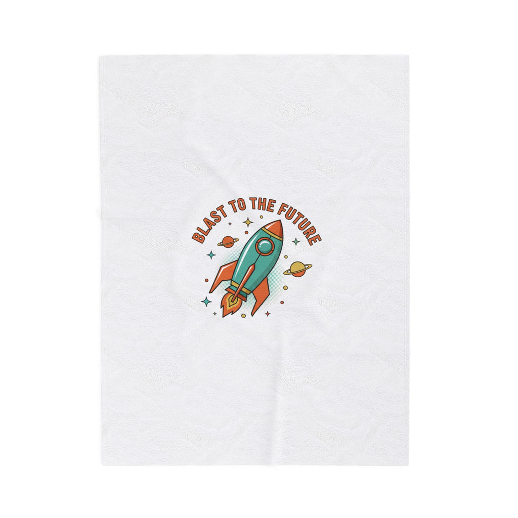 Blast to the Future Rocket Blanket | Retro-Futurism, Mid-Century Space Art